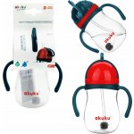 Akuku láhev s brčkem a závažím modro/červený 280 ml – Sleviste.cz