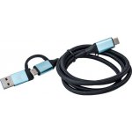 i-Tec C31USBCACBL USB-C na USB-C a USB-A, 1m, černo-modrý – Zbozi.Blesk.cz