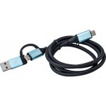 i-Tec C31USBCACBL USB-C na USB-C a USB-A, 1m, černo-modrý – Zboží Živě