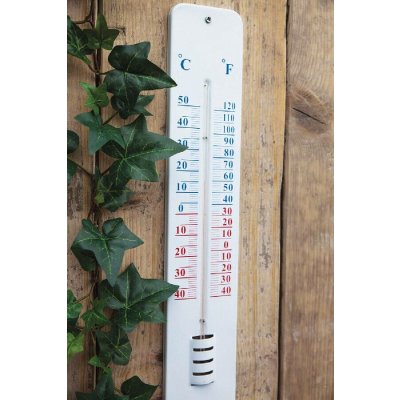 XL Teploměr WORLD OF WEATHER, nástěnný, venkovní, 8x1,5x45 cm|Esschert Design – Sleviste.cz