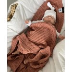 Lullalove dečka z vlny Merino vzor Keksík Premium Cihlová – Zboží Dáma