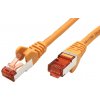 síťový kabel Roline 21.15.2958 S/FTP patch, kat. 6, Component Level, 0,3m, LSOH, oranžový