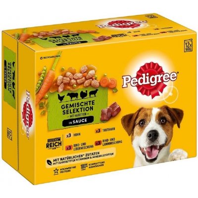 Pedigree Masový výběr se zeleninou ve šťávě 12 x 100 g – Hledejceny.cz