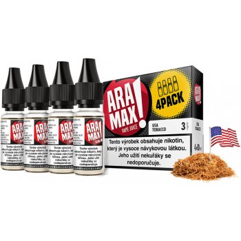 Aramax 4Pack USA Tobacco 4 x 10 ml 3 mg