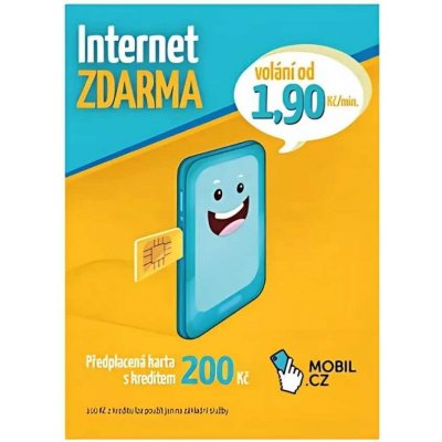 Mobil.cz předplacená SIM 200 Kč – Zboží Mobilmania