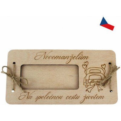 Dřevěná svatební obálka na peníze 20x10cm – Hledejceny.cz