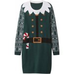esmara Dámské vánoční úpletové šaty zelená – Zboží Dáma