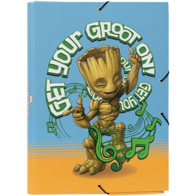 CurePink s klopami Marvel Strážci galaxie Get your Groot on 26 x 34 x 2 cm CSG0101 – Zboží Mobilmania