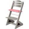 Dětský stoleček s židličkou Jitro rostoucí židle Plus Šedá Černý klín + růžový