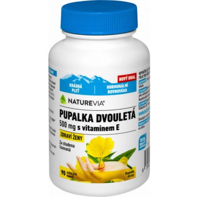 NatureVia Pupalka dvouletá 500 mg+vitE 90 kapslí