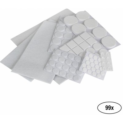 Sada filcových, EVA podložek a tlumičů dvířek, bílá, 99 ks – Sleviste.cz