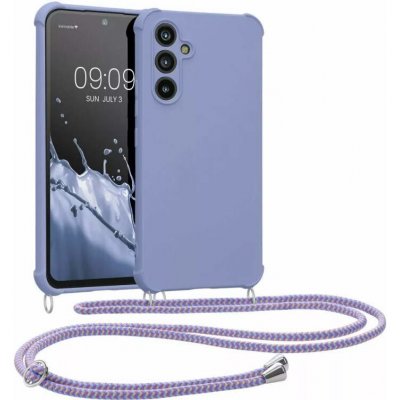 Pevné silikonové kwmobile Crossbody Samsung Galaxy A54 5G s popruhem přes rameno - Lavender – Zbozi.Blesk.cz