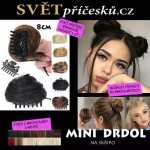 Mini drdol - malý drdůlek na skřipci - příčesek #4/27 - středně hnědá/medová blond – Zboží Mobilmania