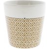 Hrnek a šálek Bastion Collections Keramický šálek Check in Caramel hnědá barva keramika 240 ml