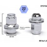 Kolová matice M14x1,5 zavřená s plochou podložkou, klíč 22, DTOY04 ; TOYOTA, LEXUS, výška 46