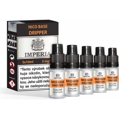 Nikotinová báze IMPERIA Dripper 5x10ml PG30-VG70 3mg – Zboží Mobilmania