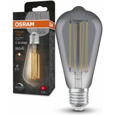 Osram LED žárovka Edison Vintage, 11 W, 500 lm, teplá bílá, E27 – Hledejceny.cz