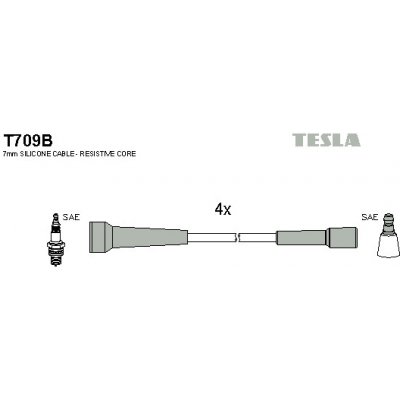 TESLA Sada kabelů pro zapalování T709B – Zboží Mobilmania