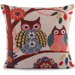 Prima-obchod Vánoční gobelínový povlak na polštář 46x46 cm, barva 12 režná sova – Zbozi.Blesk.cz