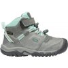 Dětské kotníkové boty Keen celoroční bota Ridge flex mid WP grey/blue tint