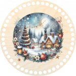 Dřevěný svět online Dno, víko, kruh 20 cm, Vánoční vesnice – Zboží Dáma Dřevěný svět online Dno, víko, kruh 20 cm, Vánoční vesnice – Zboží Dáma