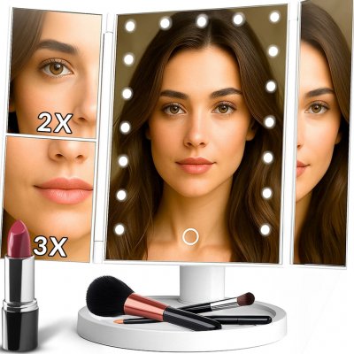 Me to you PODSVÍCENÉ KOSMETICKÉ ZRCÁTKO LED KOSMETICKÉ ROZKLÁDACÍ ZVĚTŠOVACÍ – Sleviste.cz