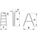 Alve Eurostyl schůdky 2 x 6 příček 137 cm 926 – Hledejceny.cz