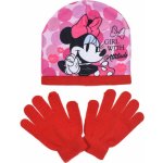 dětská čepice a rukavice Disney Minnie Mouse červená – Zboží Mobilmania