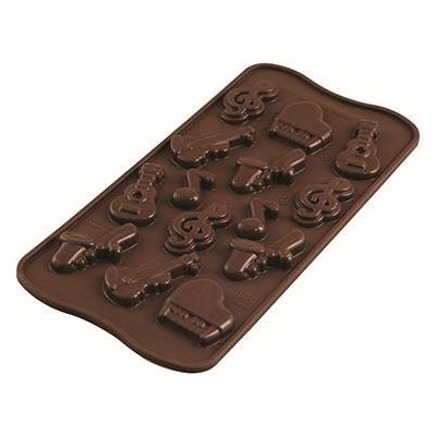 Silikomart forma na čokoládu Choco Melody Hudba 21x10cm