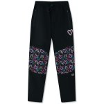 Wolf & Wolfie B2591B Dívčí softshellové kalhoty, zateplené černá srdíčka – Zboží Dáma