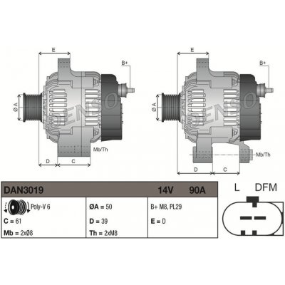 Alternátor DENSO DAN3019 | Zboží Auto