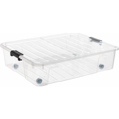 Plast Team Bedroller box pod postel s kolečky XL 49L transparentní – Zboží Mobilmania