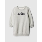 GAP Baby mikinové šaty s logem Šedá EU Šedá – Zboží Dáma