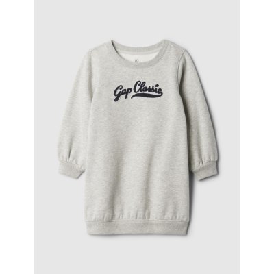 GAP Baby mikinové šaty s logem Šedá EU Šedá – Zboží Dáma