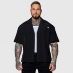 Iron Aesthetics Cuban oversized košile černá – Zboží Dáma
