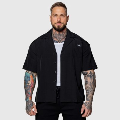Iron Aesthetics Cuban oversized košile černá – Zboží Dáma