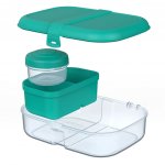 Sistema krabička na svačinu Ribbon To Go s vložkou a kelímkem minty teal – Zboží Dáma