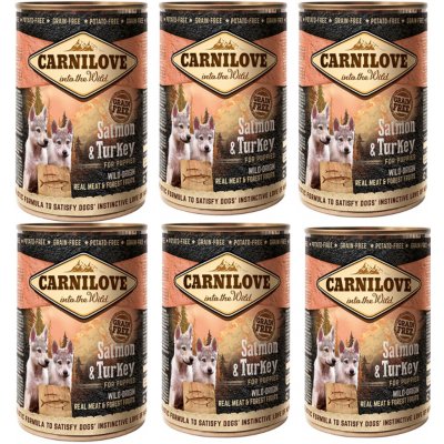 Carnilove Wild Meat Salmon & Turkey Puppies 6 x 400 g – Sleviste.cz