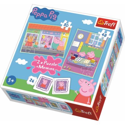 Trefl 2v1 + pexeso Prasátko Peppa/Peppa Pig 27,5x20,5cm v krabici 28x28x6cm – Zbozi.Blesk.cz