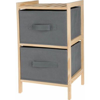 HOMESTYLING Úložný regál s textilními koši 2 patra KO-784630100 – Sleviste.cz