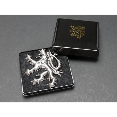 Otvírák Český lev velký s magnetem - stříbrný – Sleviste.cz