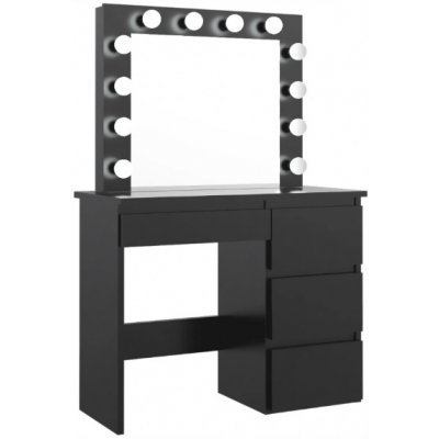 Bestent Cleopatra Black s LED zrcadlem – Zboží Dáma