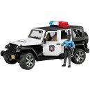 Autíčka Bruder 2527 JEEP WRANGLER Rubicon Policie s figurkou snědá pleť