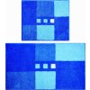Koupelnová předložka Grund Merkur modrá 40 x 50 cm bez výřezu+50 x 80 cm