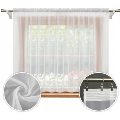 Záclona Xzhome voál hladká bílá na pásku 400 x 150 cm – Hledejceny.cz