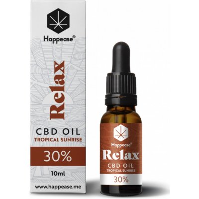 Happease Relax CBD Olej Tropical Sunrise 30 % CBD 3000 mg 10 ml – Zboží Mobilmania
