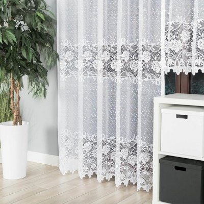 Žakárová záclona DEMETRIA balkonové dveře 200 x 250 cm – Sleviste.cz
