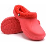 TexBase dámské clogsy plné s kožíškem červená – Zboží Dáma