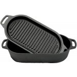 Litinový oválný hrnec 2 l, Dutch Oven Valhal Outdoor VH2L multifunkční – Zboží Dáma