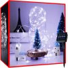 Vánoční osvětlení ISO 11395 Vánoční svítící struny Solární 100 LED studená bílá 12m